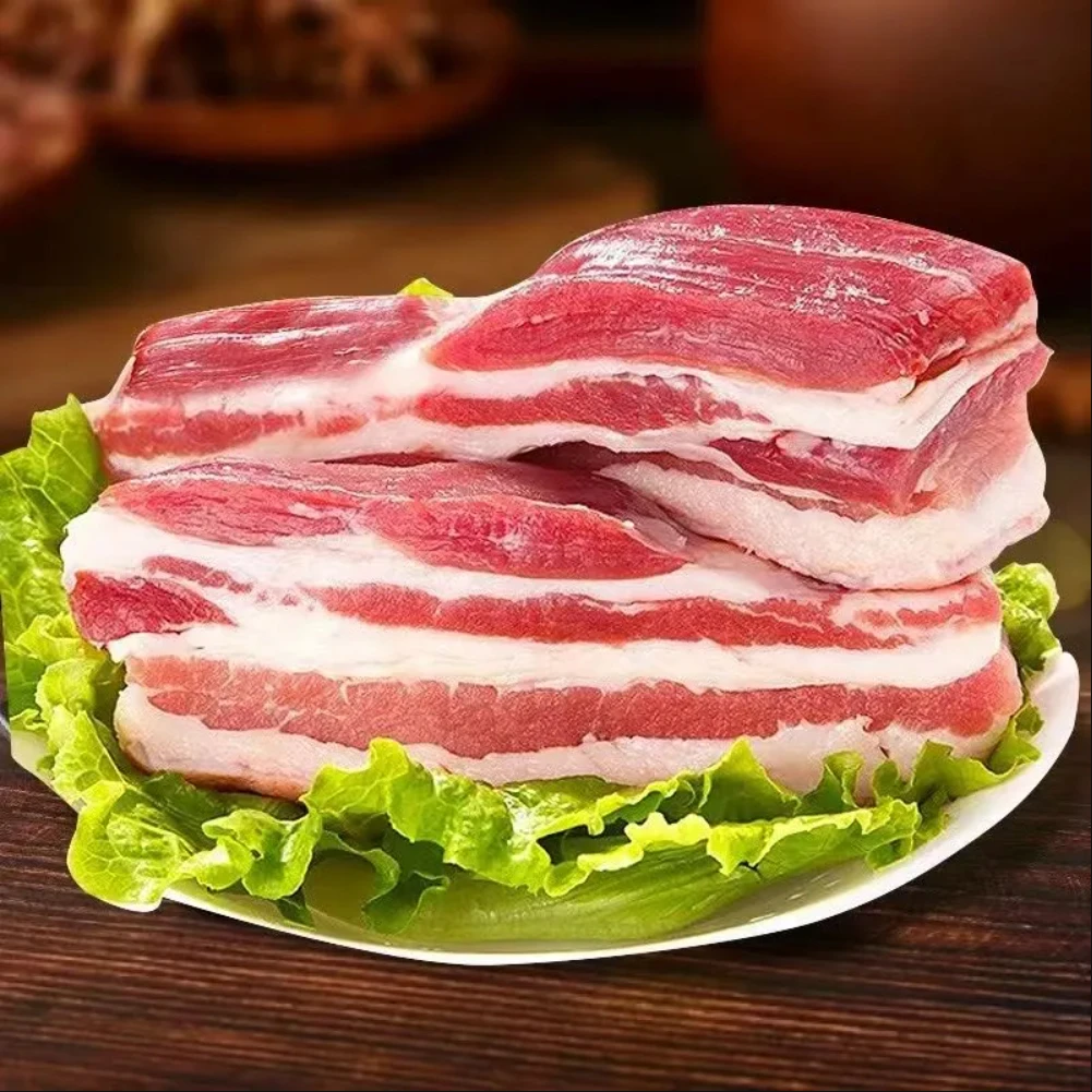 新鲜带皮五花肉条净重5斤