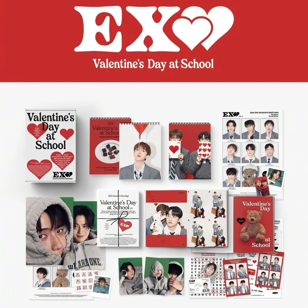 【天天】EXO 2024年台历 全新未拆 国现 MS/YES24/IA特典 卡牌