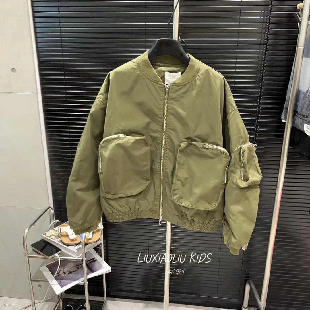 BY LIUXIAOLIU【口袋秘密】儿童韩版立体口袋工装风棒球服外套2161