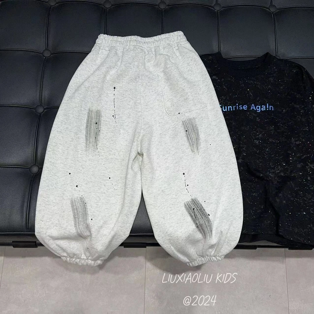 BY LIUXIAOLIU【漫步】韩版潮流时尚春季儿童休闲卫裤505