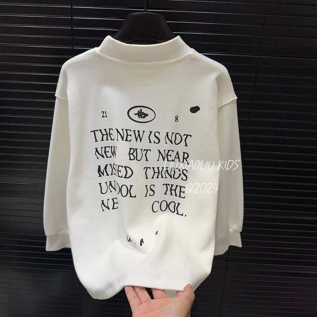 杭州六小六正版 BY LIUXIAOLIU秋冬季儿童双面磨毛打底衫12129