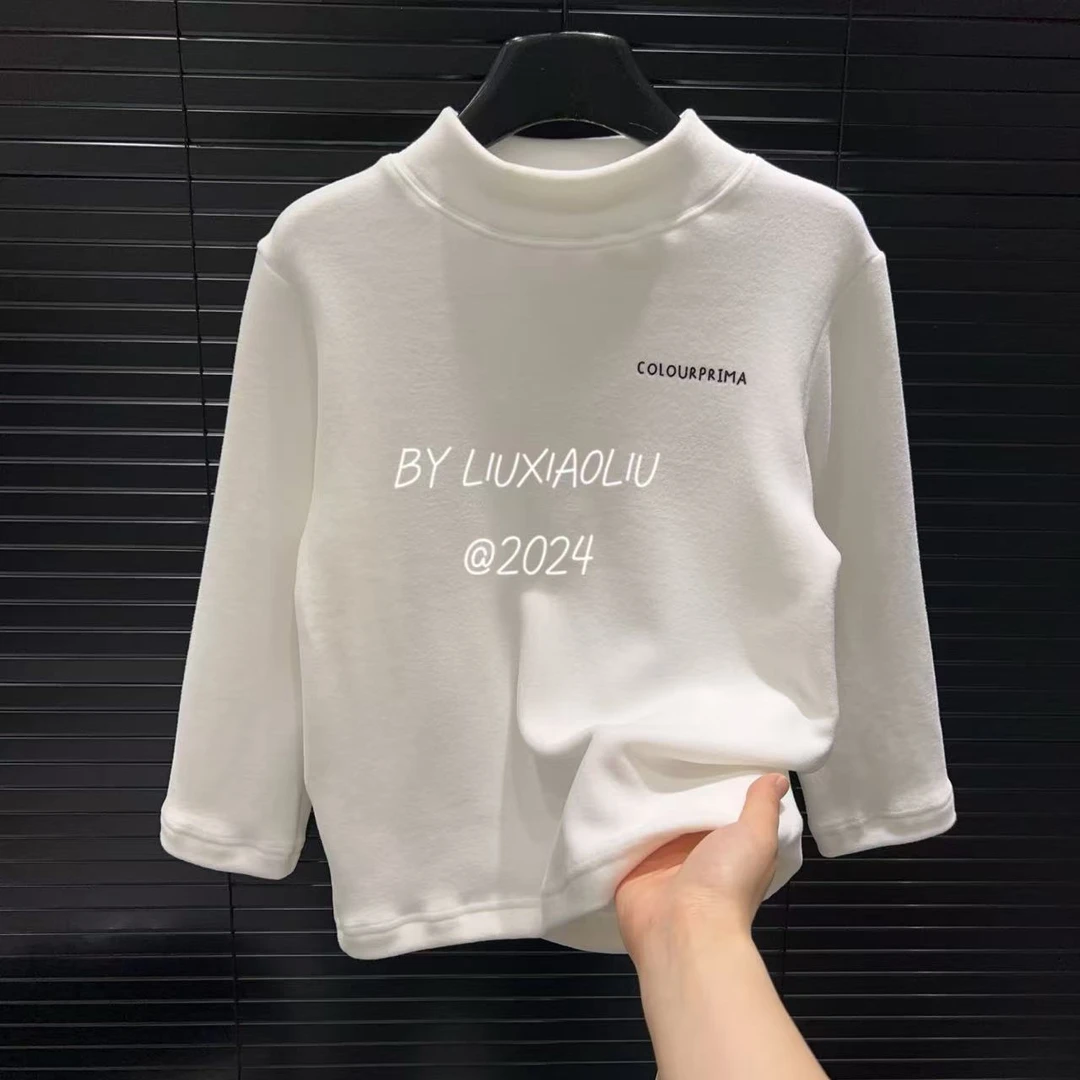 杭州六小六正版 BY LIUXIAOLIU秋冬季儿童双面磨毛打底衫12140