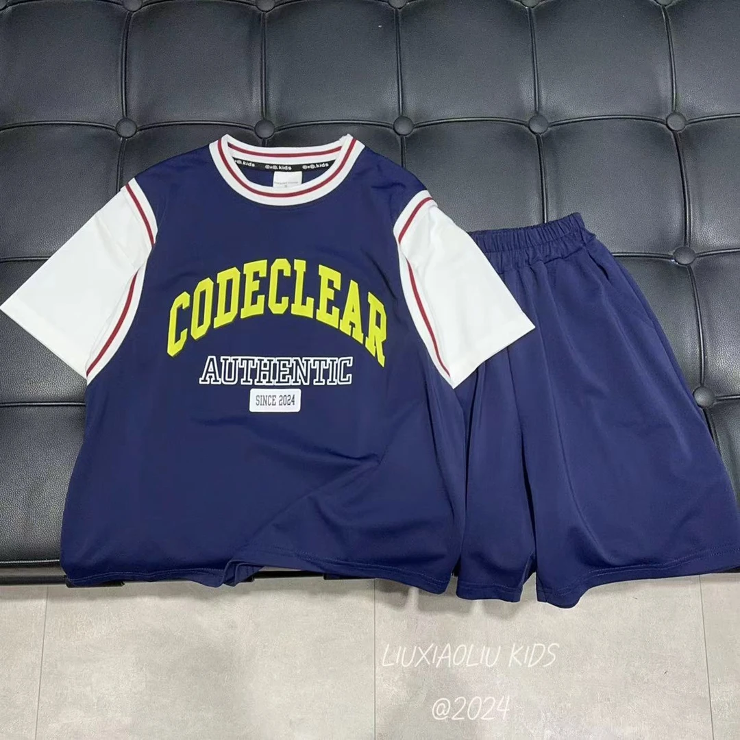 BY LIUXIAOLIU韩版高货夏季儿童运动套装621