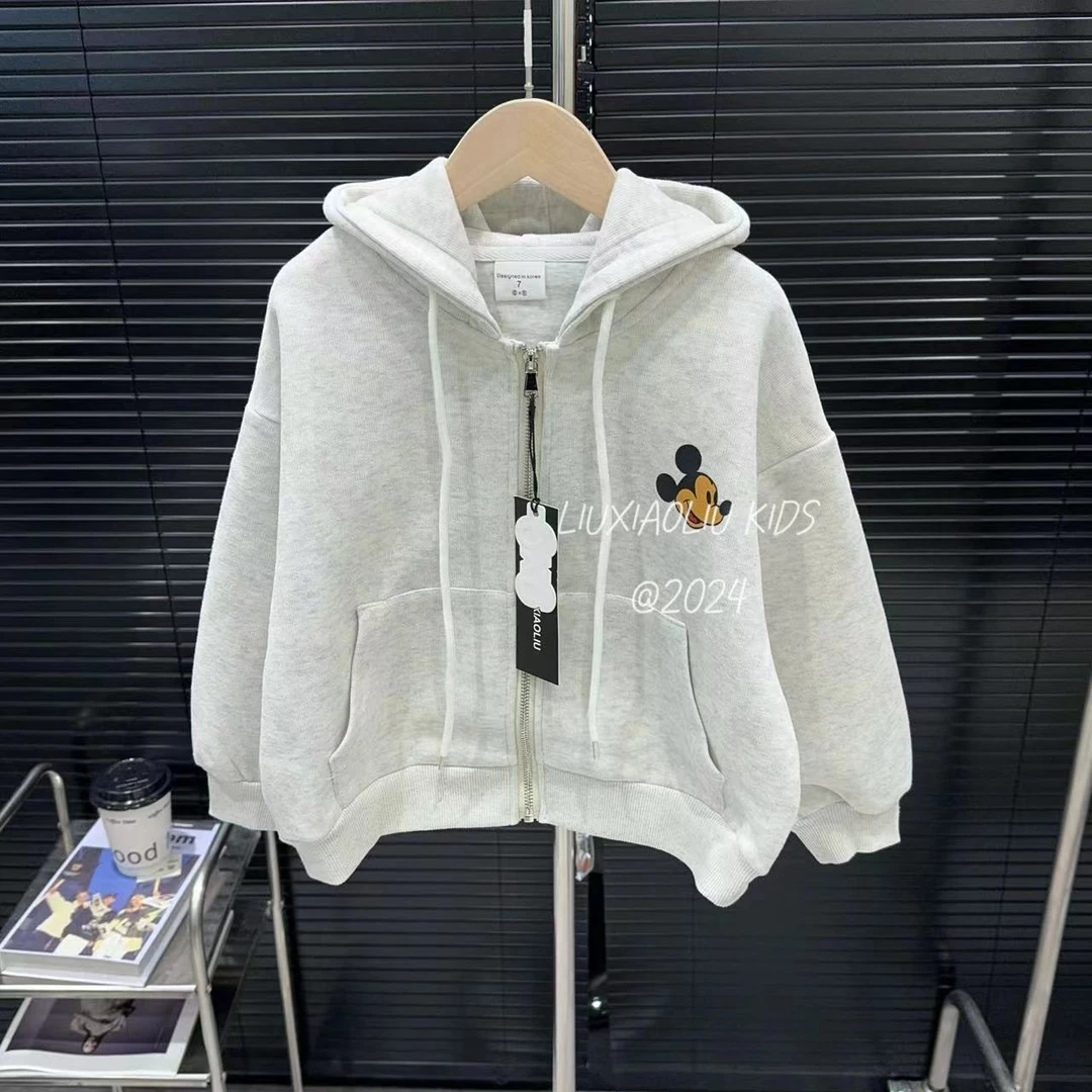 BY LIUXIAOLIU【海街日记】印花高货款秋季儿童连帽卫衣外套2568