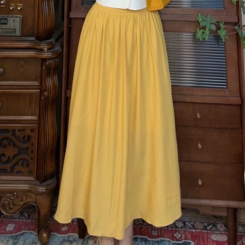 【十一港风】夏季新款纯色复古港风半身裙B613