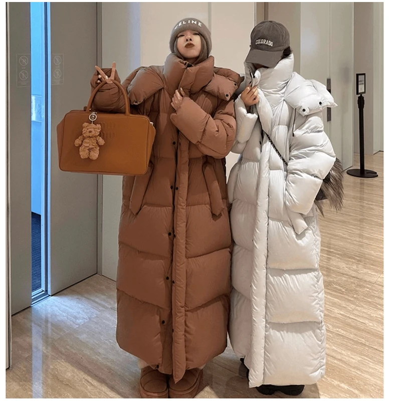 加长过膝爆款棉服女2024新款韩版潮冬季时尚加厚宽松ins学生外套