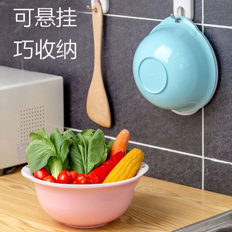 【推荐】爱丽思双层菜盆沥水篮菜水果厨房家用收纳菜篮子果盘水果篮