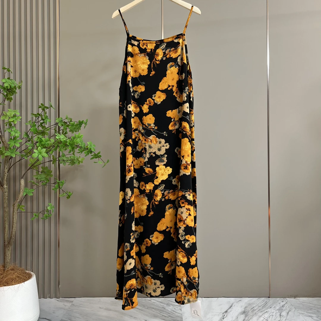 3078/春意盎然系列时尚夏季复古长款吊带女装宽松女装连衣裙百搭