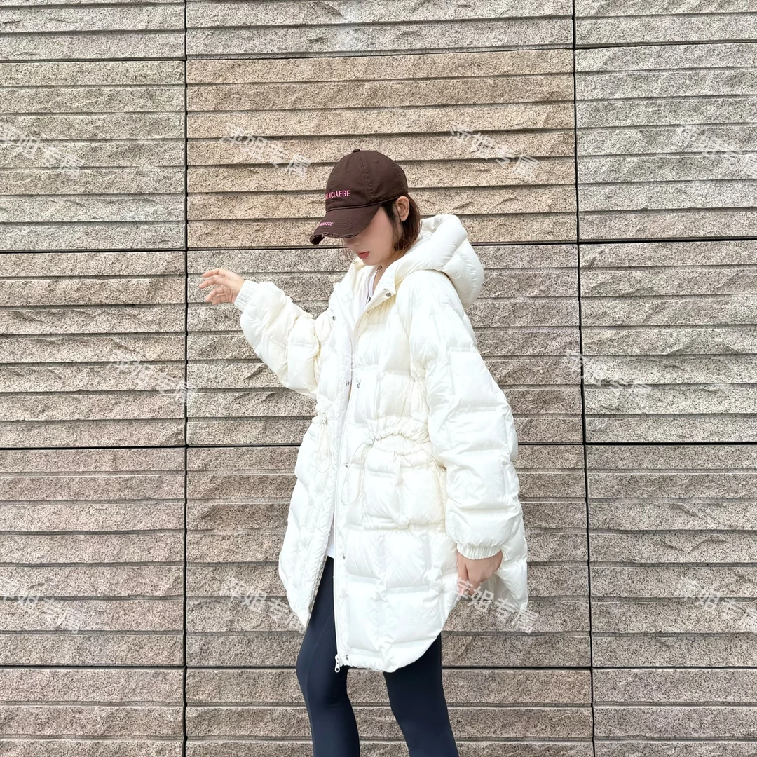 萍姐宽松休闲羽绒服【奢享轻暖】腰间抽绳外套82A58