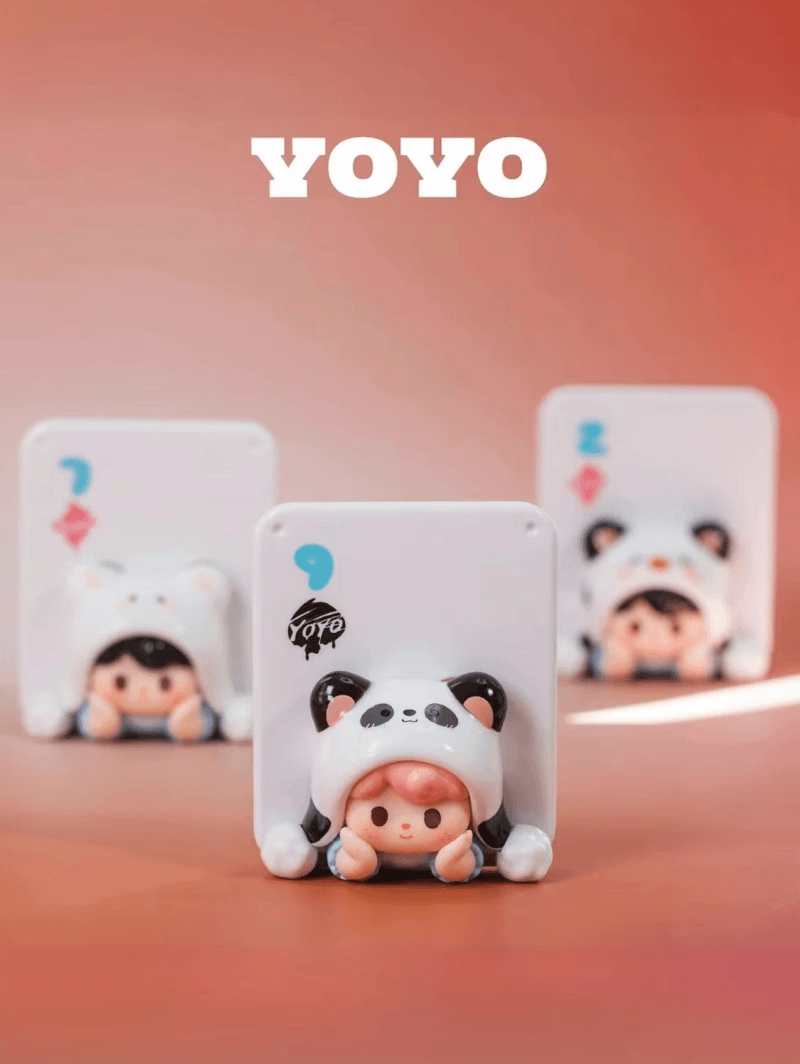 （代拆）YOYO右右泼天富贵扑克牌限定贴贴乐萌粒盲盒潮玩-拆盒不退