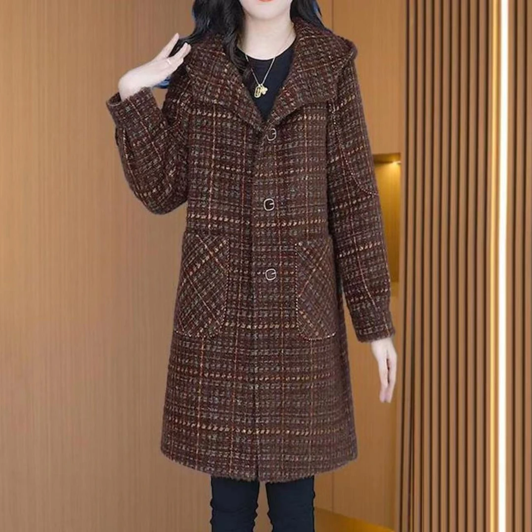 时尚气质韩版外套精致大衣减龄洋气毛外套