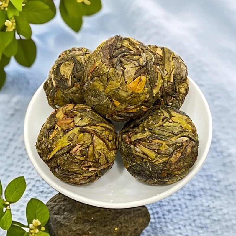 冰岛老寨头春古树黄金叶手工精制 香甜龙珠纯料 8克/颗