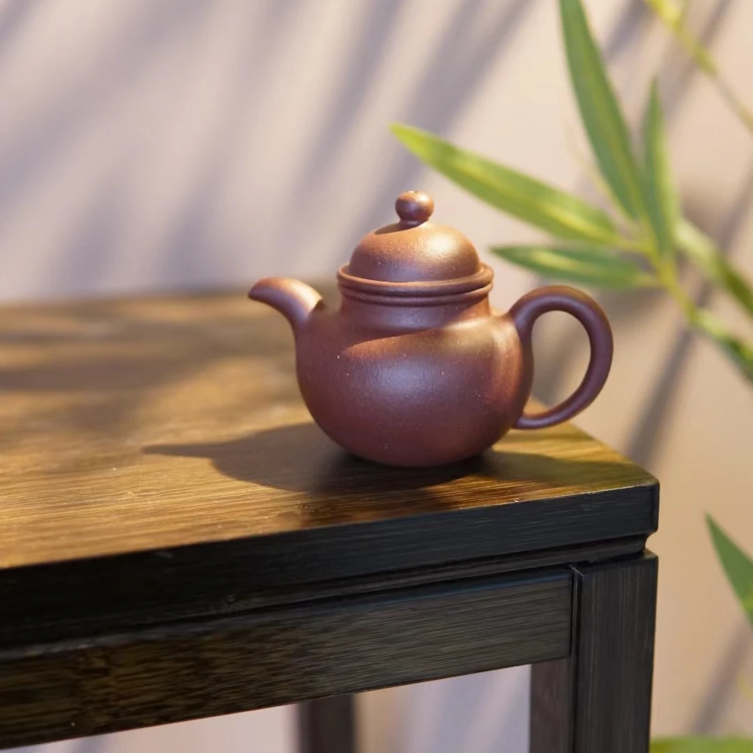 慢堂《掇球壶》紫泥 手工手制紫砂壶 120cc