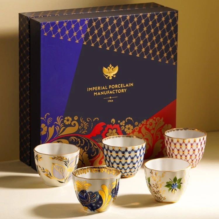 俄皇LOMONOSOV限定纪念款5只装手握杯礼盒装