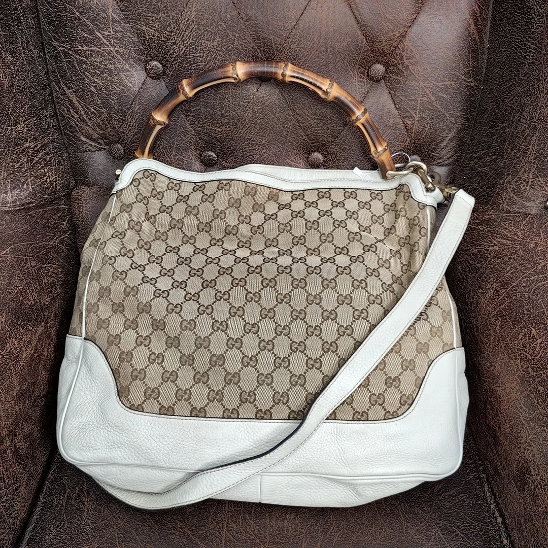 95新 GUCCI/古驰 古驰 竹节单肩包/7655