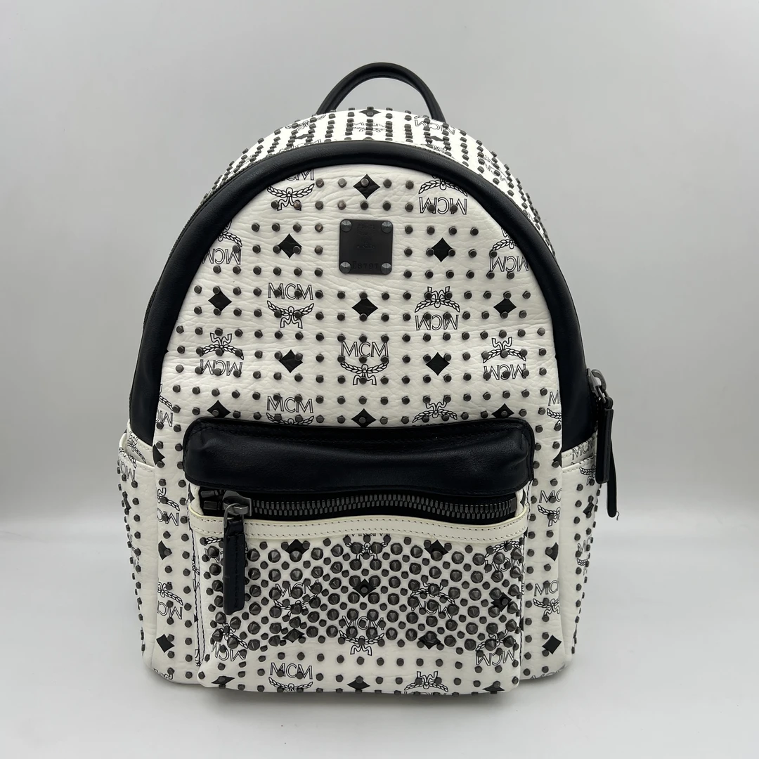 95新 MCM  mcm 白色书包/1227