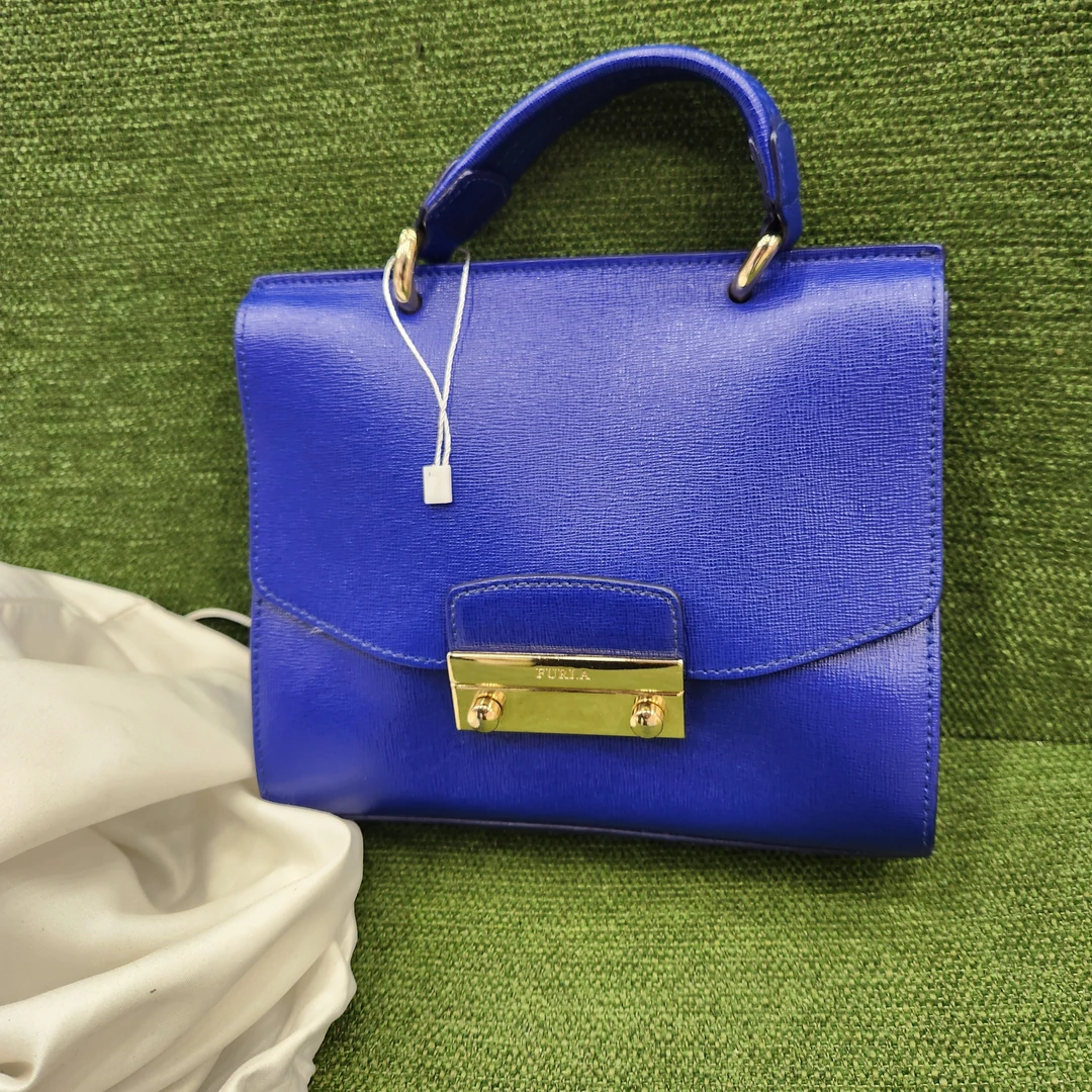 95新 FURLA/芙拉 芙拉包包小号蓝色