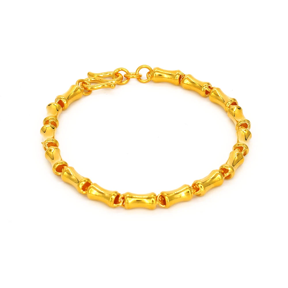 足银手镯 竹节手链 实心百搭款 时尚传承女款