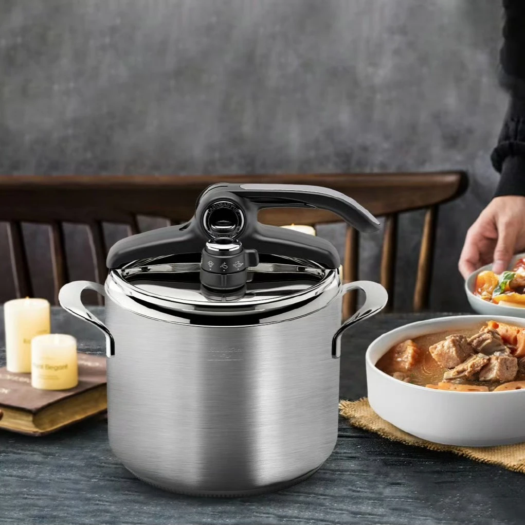 LAGOSTINA/拉歌蒂尼意大利进口高压锅Easy拉丝易开7L家用不锈钢