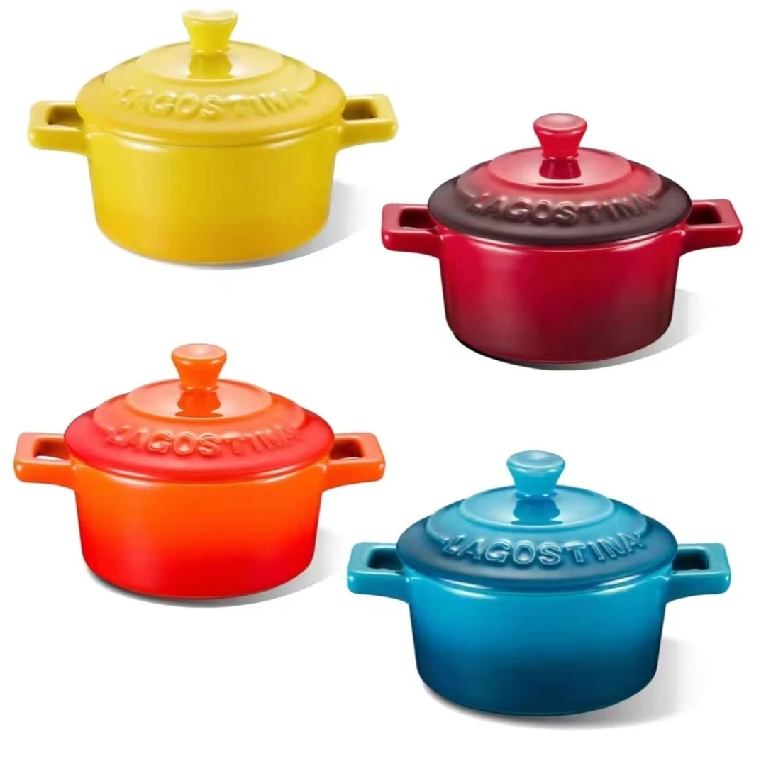 拉歌蒂尼隔水炖盅陶瓷双耳带盖燕窝炖碗佛跳墙蒸蛋一人份小汤盅罐