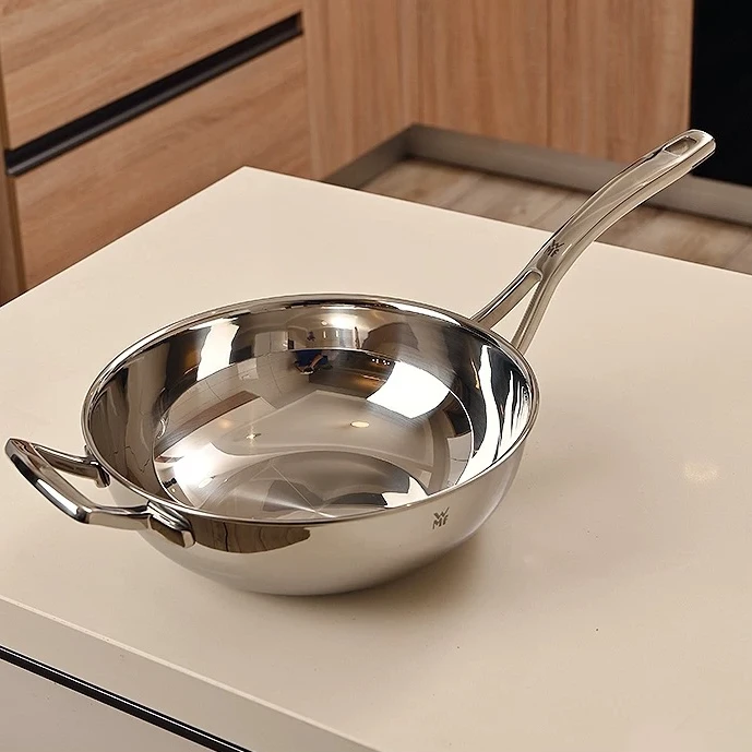 德国WMF福腾宝不锈钢无涂层物理不粘聚能炒勺炒锅炒菜电磁灶通用