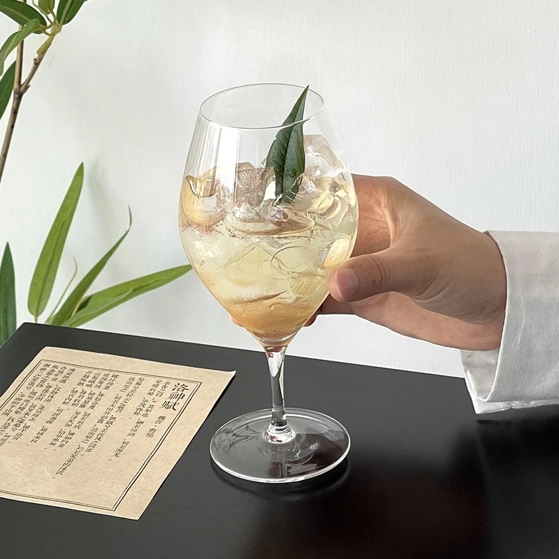 新中式玻璃杯高脚杯家用水杯鸡尾酒杯红酒杯香槟杯葡萄酒杯冷饮杯