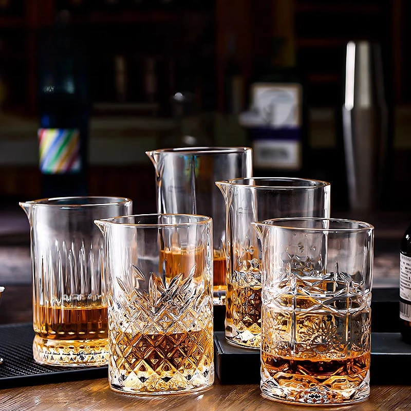 加厚玻璃调酒杯搅拌杯酒吧大号鸡尾酒调酒杯扎啤杯分酒器喝水杯子