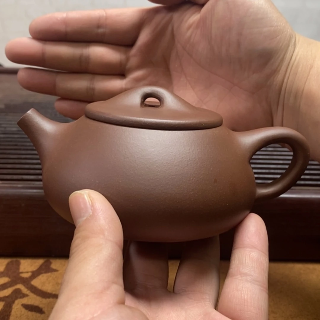 【闪购商品】紫砂茶壶满瓢200cc老紫泥
