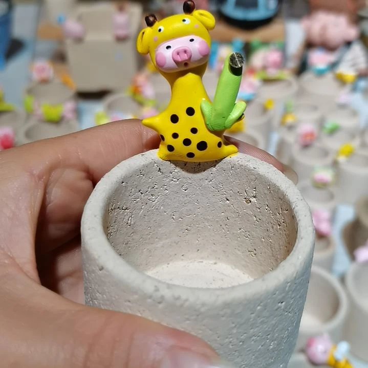 红陶20CM（含）-50CM（不含）绿**伴带转转花