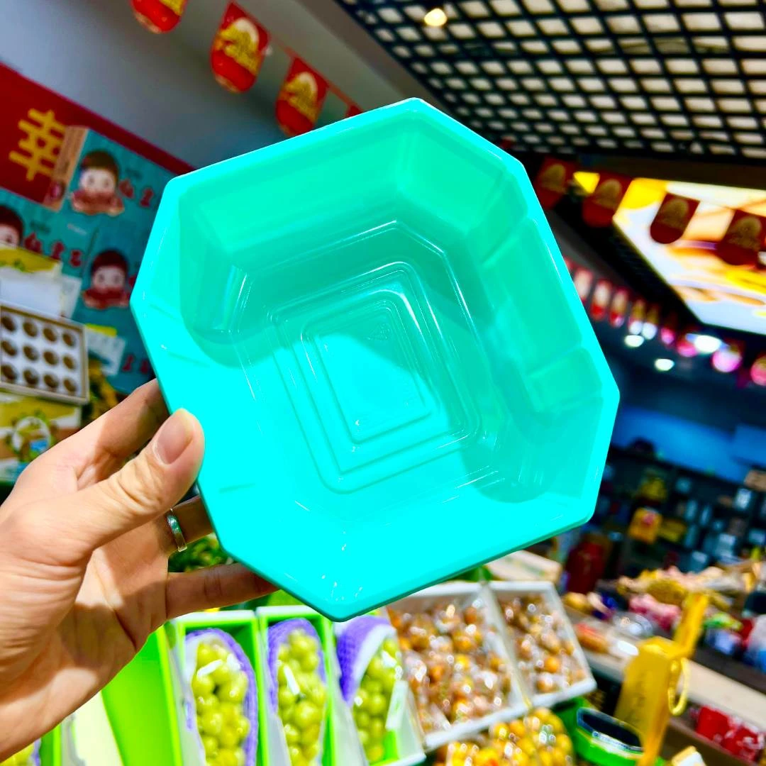 一次性八角盒八角碗水果盒无盖加厚草莓车厘子千禧外卖打包盒子碗