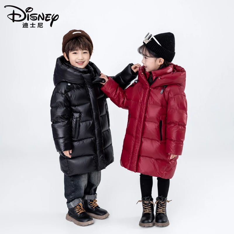 Disney/迪士尼儿童羽绒服女童中长款2024新款洋气中大童男童外套