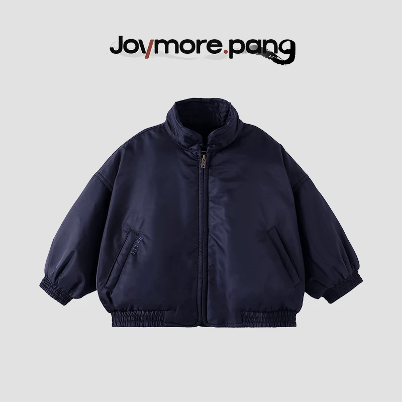 男童冬装棉衣2023新款男童秋冬纯色简约时尚棉服外套-NQ104