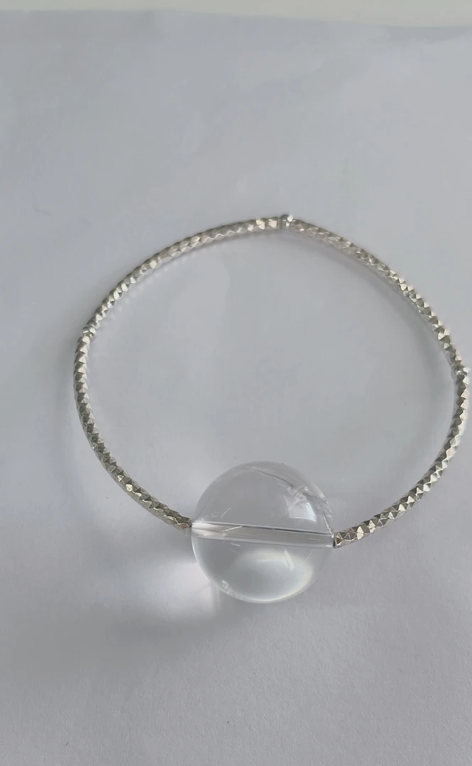 非金属仿水晶手链 定制款 原创设计单珠手链