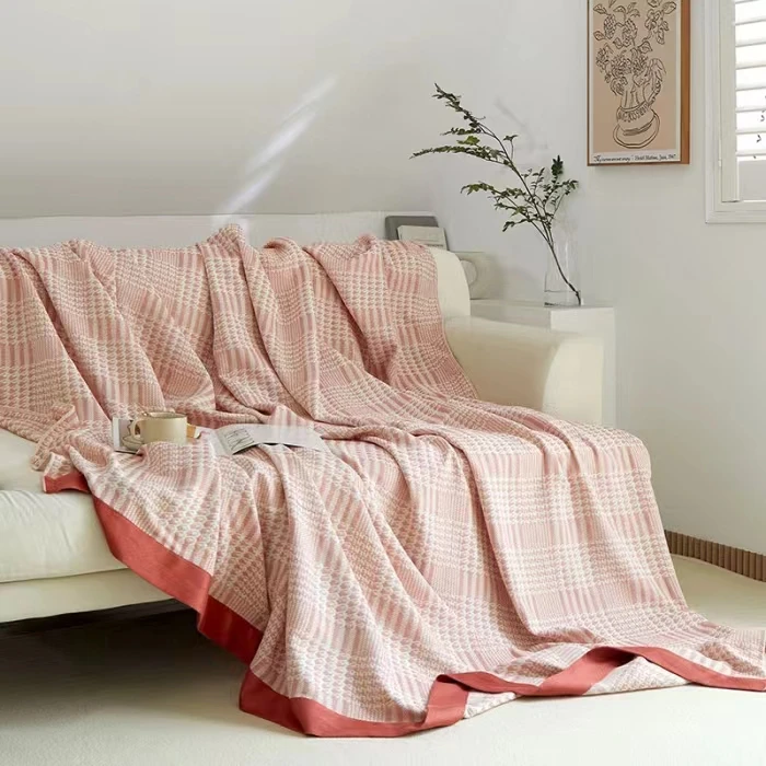 优雅A类竹棉纱布毛巾被夏凉被单双人空调盖毯竹纤维午睡被沙发巾