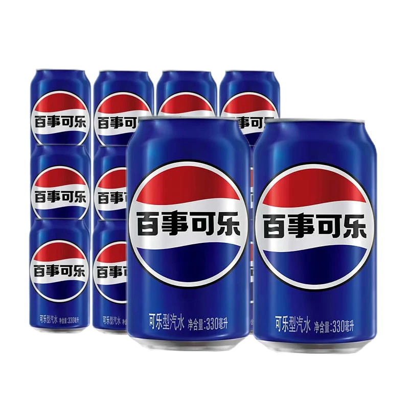 百事可乐330ml*12罐 碳酸饮料拉罐装原味可乐经典矮罐可乐解渴