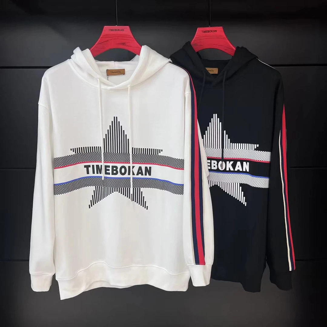【TIME BOKAN/秋季质感1奢经典五角星设计时尚舒适百搭透气卫衣