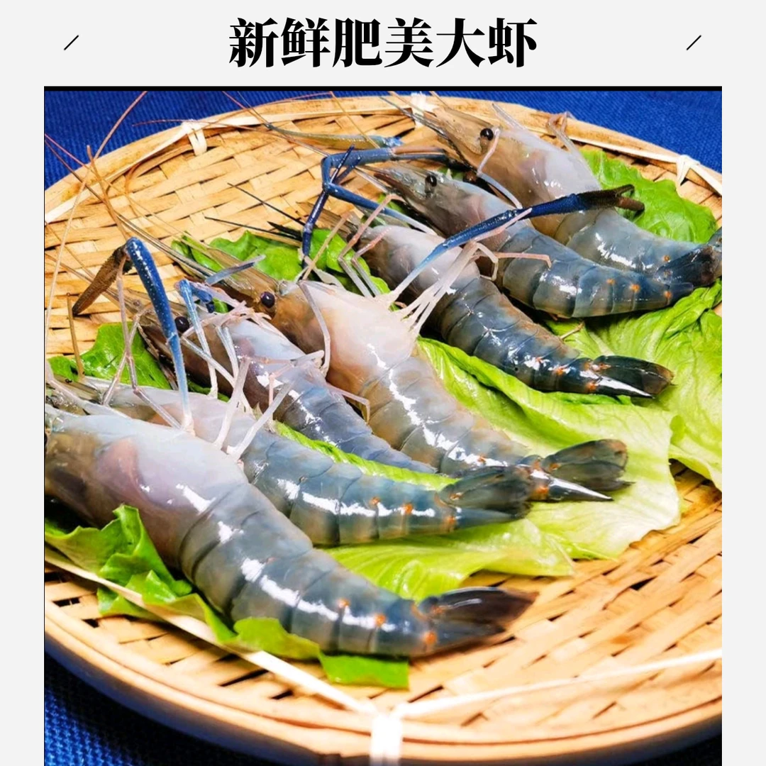 精选鲜活罗氏虾  约500g