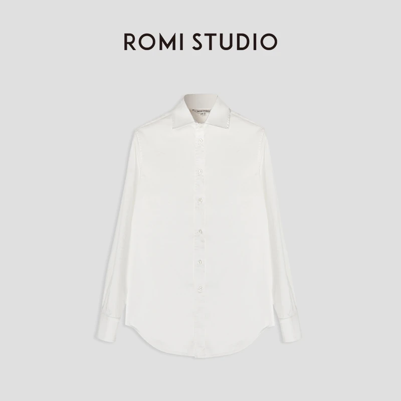 ROMI STUDIO【oldmoney系列】经典百搭气质松弛感复古白衬衣T3521