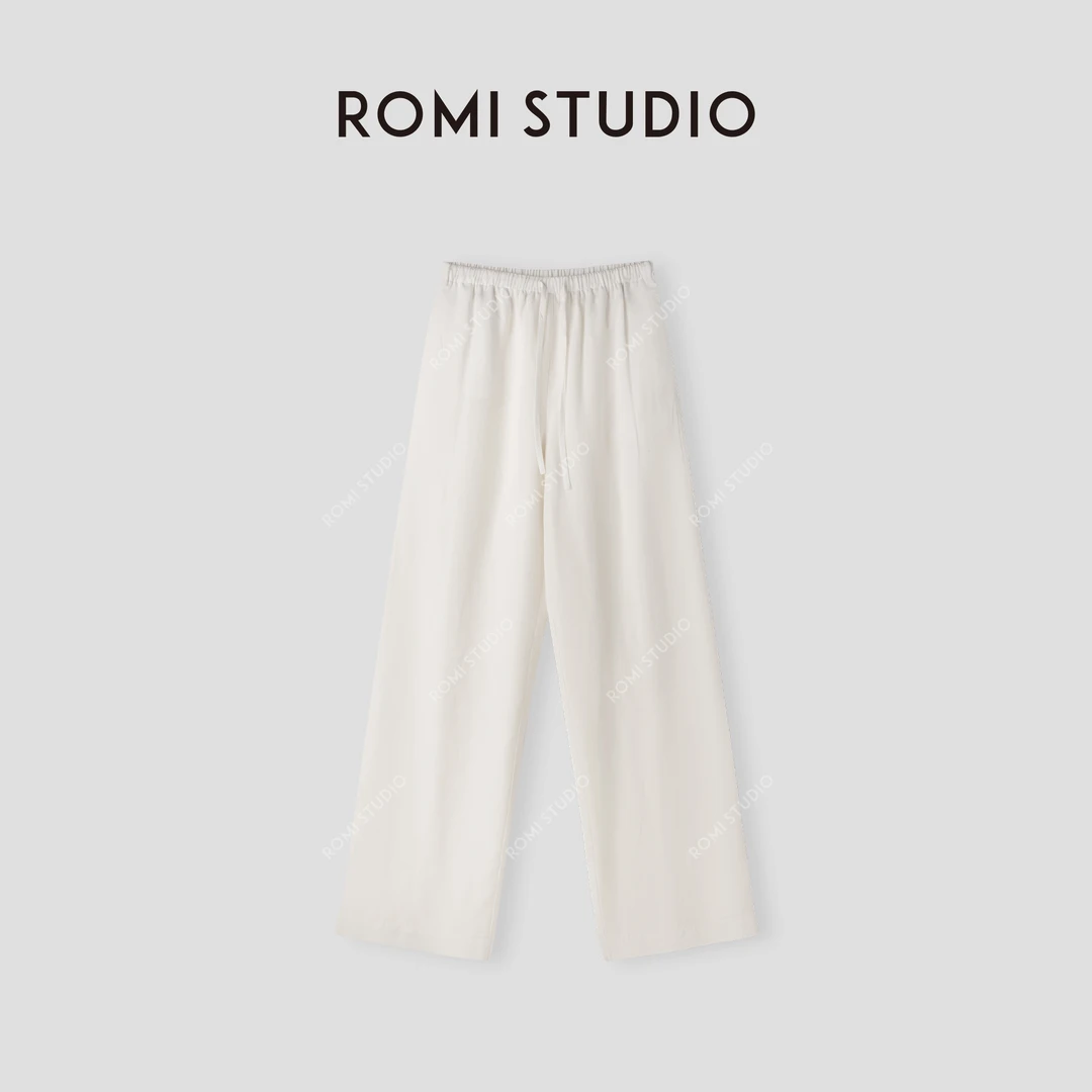 ROMI STUDIO“冰感至上" 莱赛尔天丝混纺冰感直筒休闲裤 24SSK657