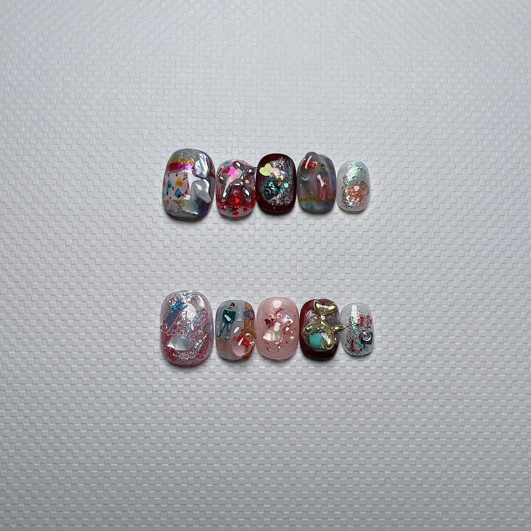 财运汪~~最猛指甲盖儿显白手工穿戴甲