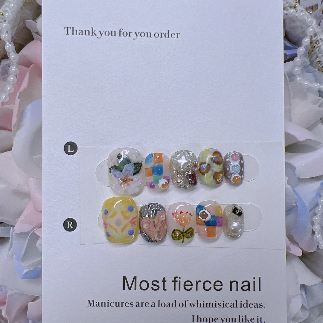 玛格丽特~最猛指甲盖儿小众显白个性ins趣味手工穿戴甲