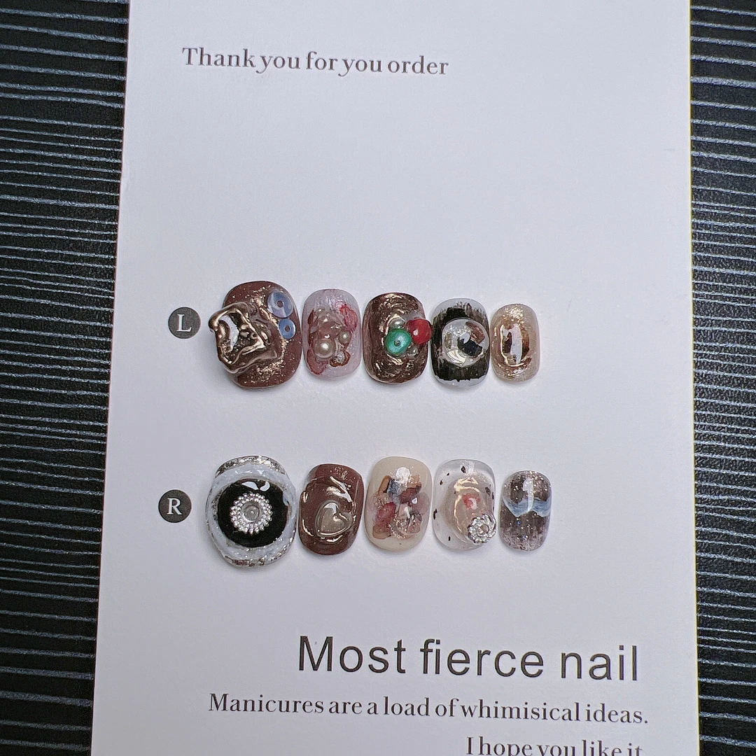 后羿~最猛指甲盖儿小众复古气质手工穿戴甲