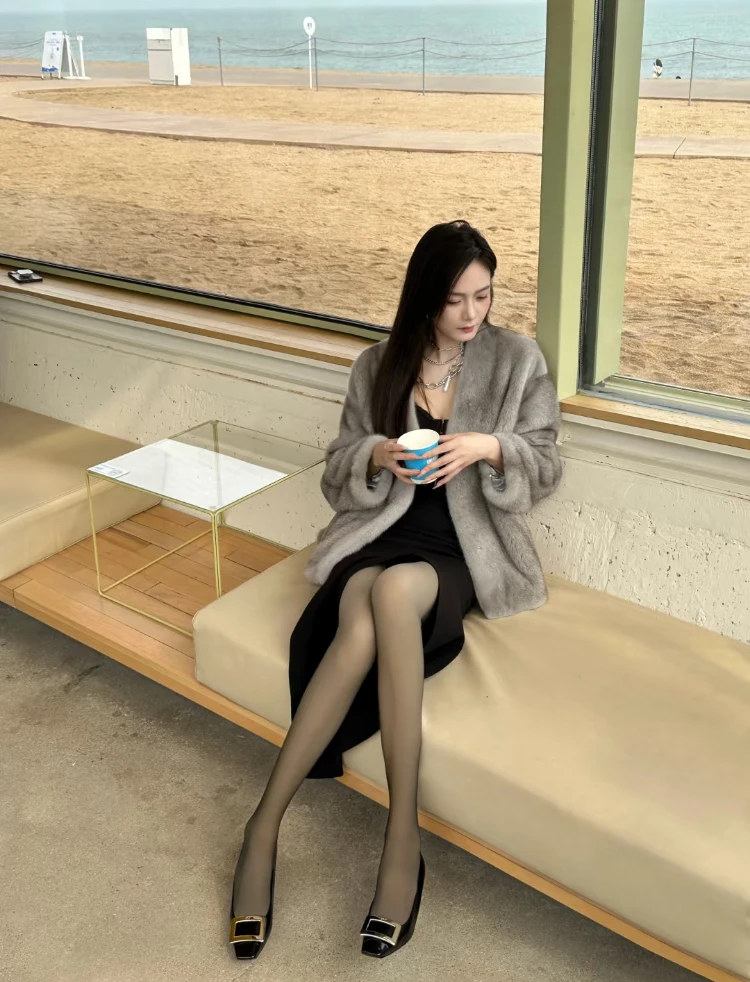 【桃小美专属】秋冬高级氛围感搭配黑透肤透肤裤百搭光腿神器打底袜