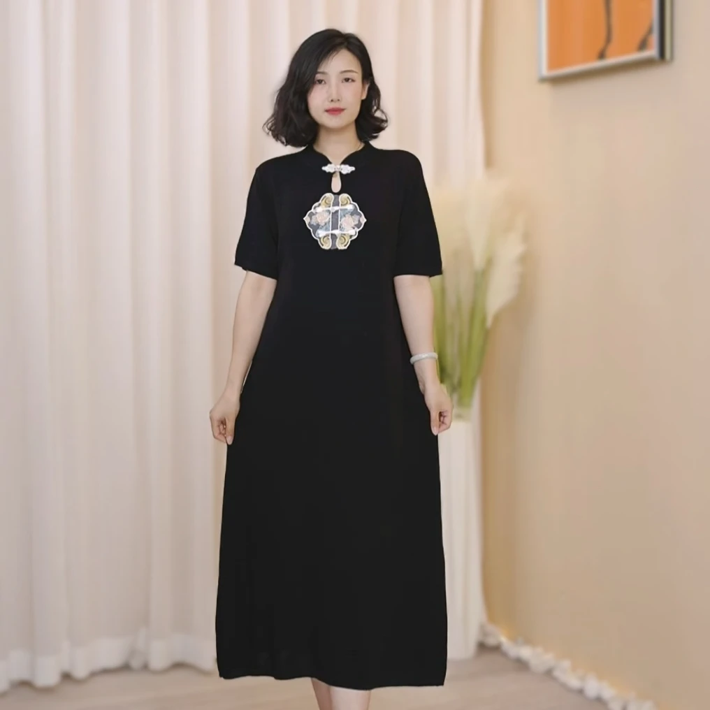 【X284】2024年夏季清凉冰丝薄款连衣裙