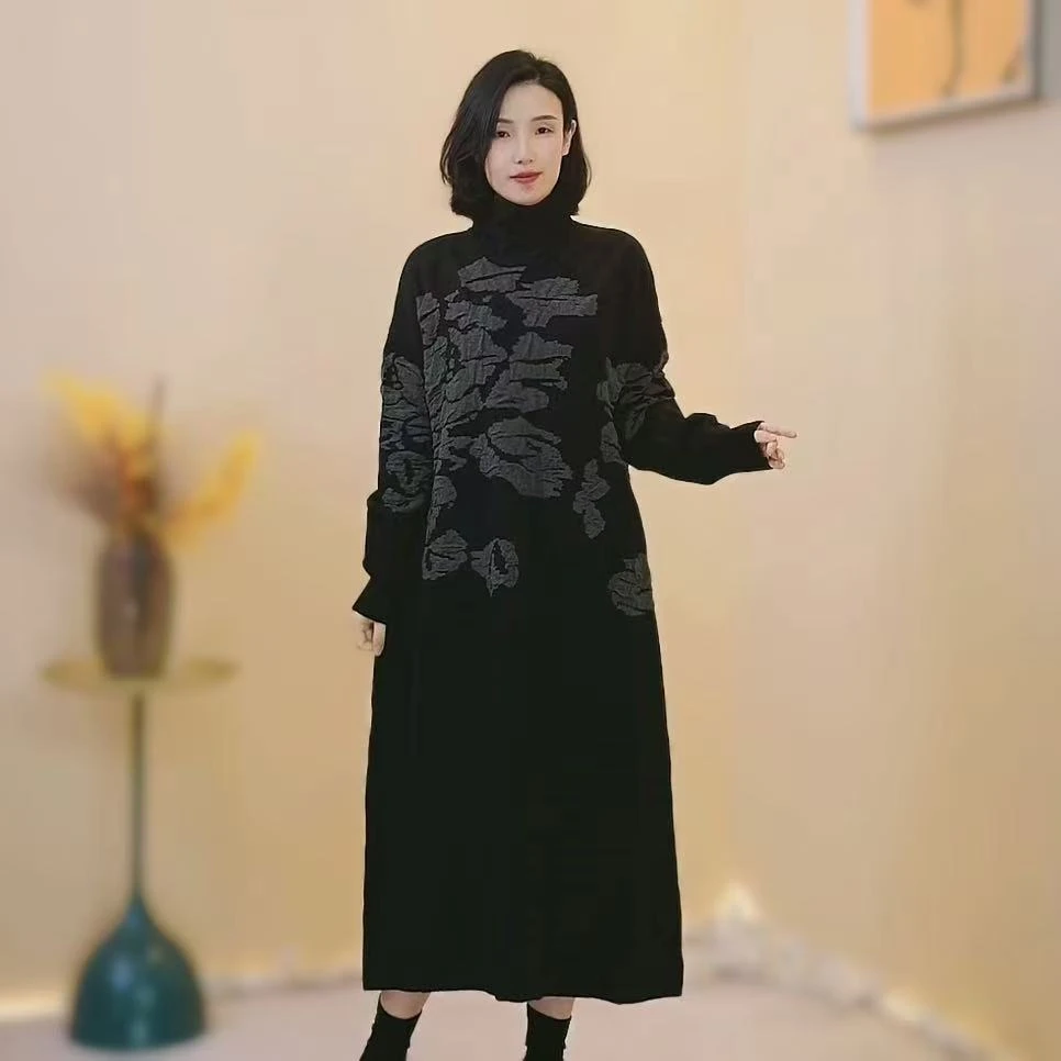 【X1051】2024年冬季新款时尚百搭气质连衣裙