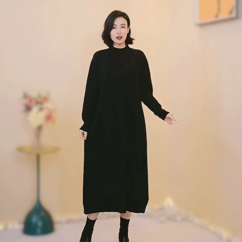 【X967】2024年冬季新款时尚百搭气质连衣裙