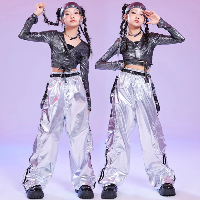 女童爵士舞服装儿童街舞潮服秋季表演服少儿嘻哈走秀演出服套装