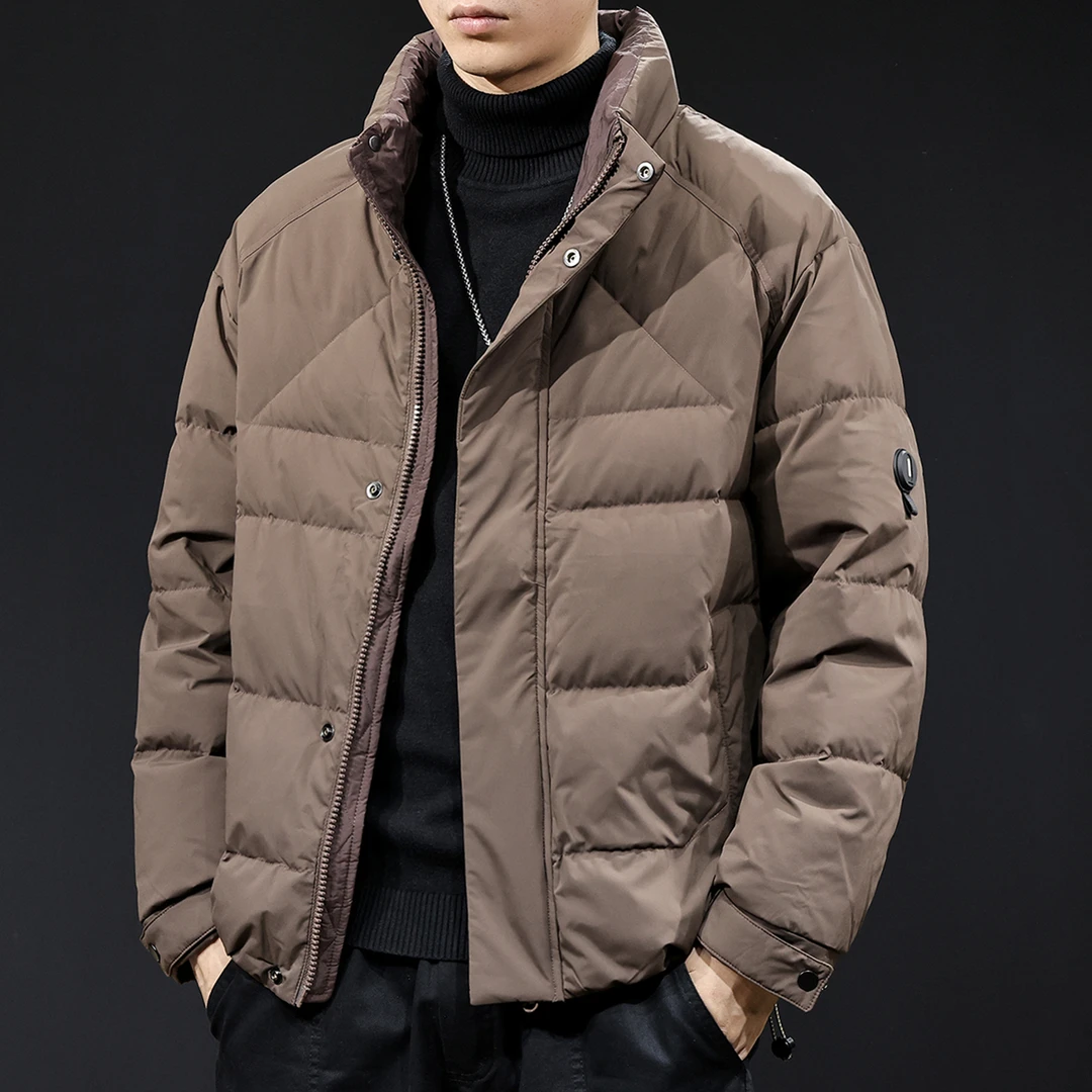 LEIGHZ/雷茨羽绒服男冬季2024新款加厚抗寒保暖立领男士短款潮牌