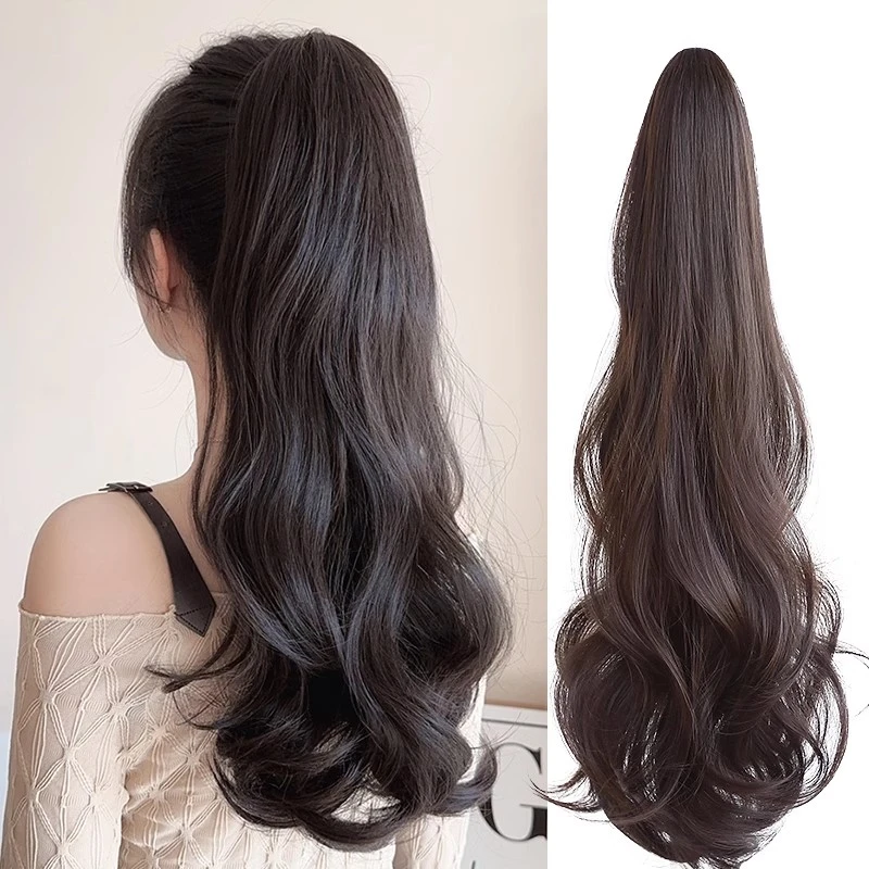 马尾假发抓夹女秋冬假发辫马尾仿真发高马尾假发发夹卷发自然蓬松