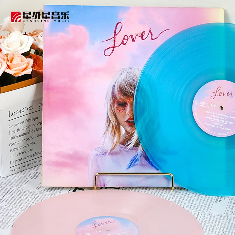 泰勒《Lover恋人》2LP粉蓝双彩胶 TaylorSwift霉霉正版专辑黑胶唱片